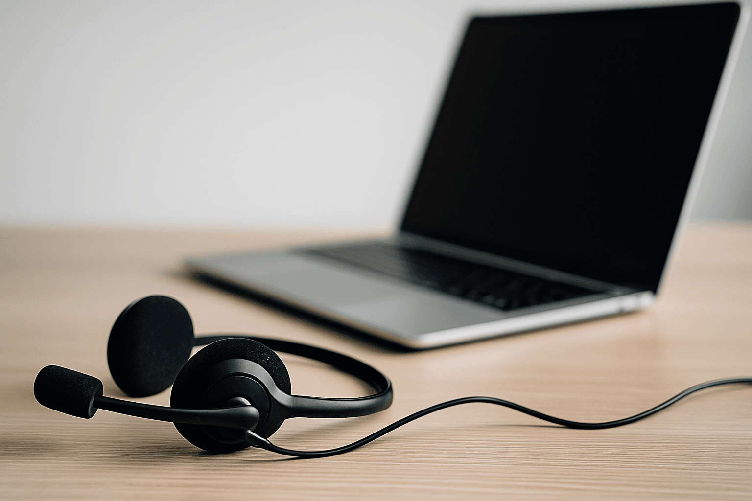 Support-Mitarbeiter mit Headset
